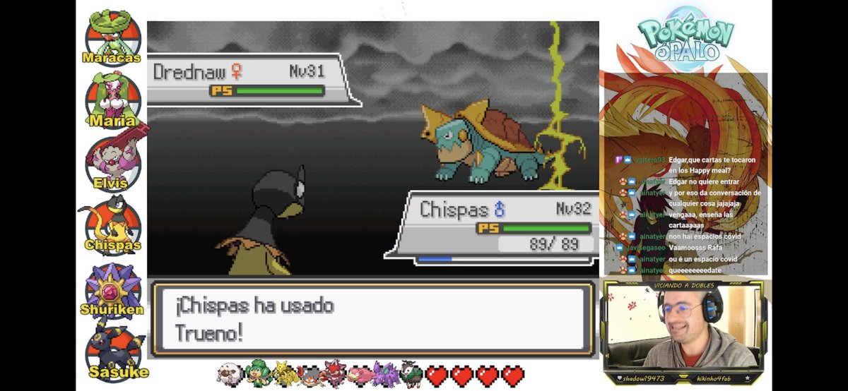 viciandoadobles's tweet image. 🎮¡HOY SE JUEGA! El combo de Danza Lluvia y Trueno de nuestro Heliolisk con piel seca nos ha hecho un carrito tremendo para conseguir la cuarta medalla. ¿Qué pasará hoy? No te lo pierdas:
📺twitch.tv/viciandoadobles
📅06/11/2022
🕰20:30
#nuzlocke #pokemon #twitch