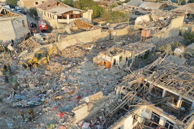 2 years passed since #GanjaCity-2nd largest city of #Azerbaijan was targeted during the #44DaysWar 14 hours after the humanitarian ceasefire agreement. 10 civilians killed, more than 40 injured. #Zəfərinamdanbaşlayır #victoriousAzerbaijan 
#Trustinvictory #Sacrifaceforvictory
