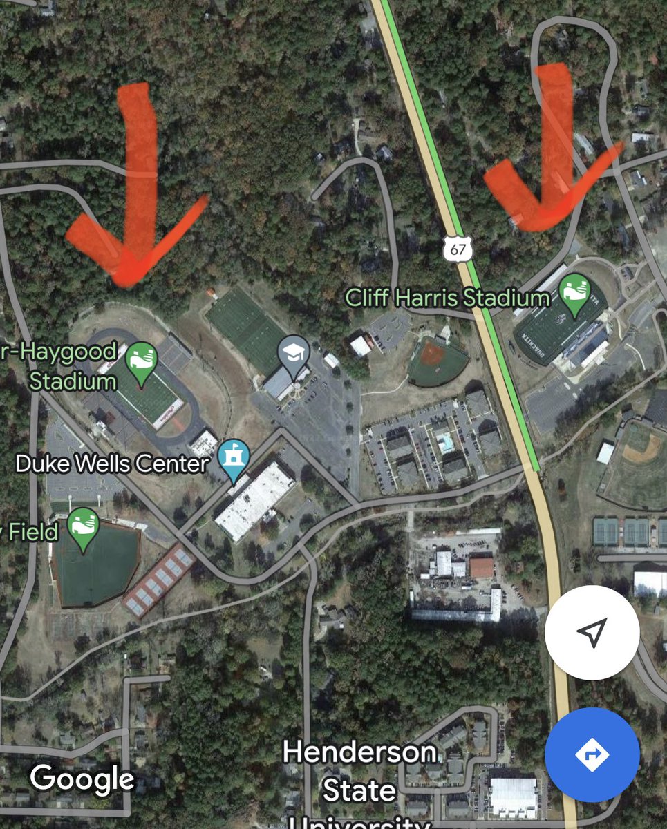 Hey <a href="/CollegeGameDay/">College GameDay</a> go to Arkadelphia, AR and spotlight the greatest, most unique DII rivalry: the Battle of the Ravine, between <a href="/OuachitaTigers/">Ouachita Athletics</a> &amp; Henderson State. Visiting team walks to the game from their own locker room