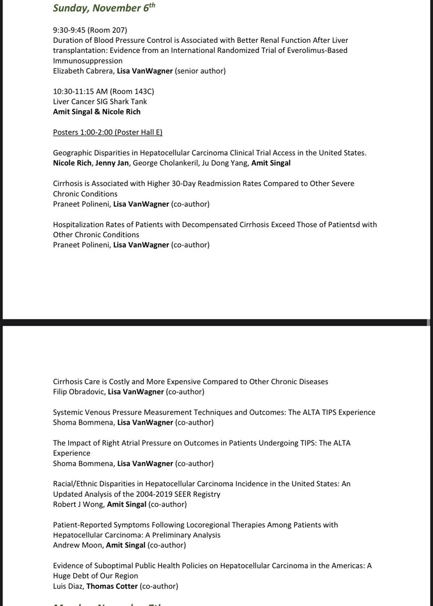 Nicole Rich (@nicole_rich8) on Twitter photo Sunday (today!!) come check out <a href="/UTSWGI/">UTSW Gastroenterology Fellowship</a> @ #TLM22 <a href="/AASLDtweets/">AASLD</a>! ☺️<a href="/HoshidaYujin/">Yujin Hoshida</a> <a href="/docamitgs/">Amit G Singal</a> <a href="/LieberLuvsLiver/">Sarah R. Lieber, MD MSCR</a> <a href="/TCotterMD/">Thomas G. Cotter, MD MS</a> <a href="/LisaVWMD/">Lisa VanWagner</a> <a href="/arjimufti/">Arjmand Mufti</a> Sunday (today!!) come check out <a href="/UTSWGI/">UTSW Gastroenterology Fellowship</a> @ #TLM22 <a href="/AASLDtweets/">AASLD</a>! ☺️<a href="/HoshidaYujin/">Yujin Hoshida</a> <a href="/docamitgs/">Amit G Singal</a> <a href="/LieberLuvsLiver/">Sarah R. Lieber, MD MSCR</a> <a href="/TCotterMD/">Thomas G. Cotter, MD MS</a> <a href="/LisaVWMD/">Lisa VanWagner</a> <a href="/arjimufti/">Arjmand Mufti</a>
