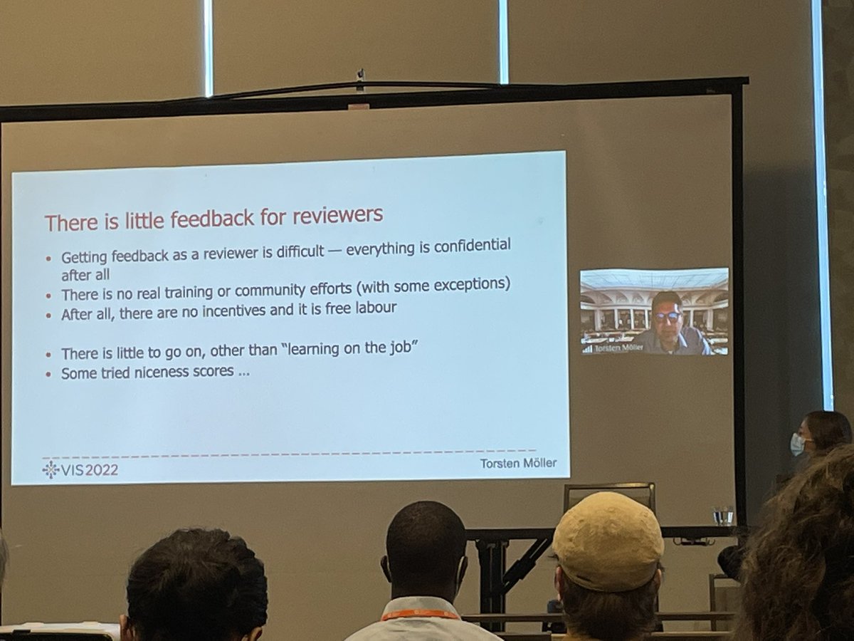 Agree w/ @VisTorsten that reviewing is hard. I note #ieeevis community does remarkably thorough and thoughtful reviewing compared to others that I've experienced. I want to preserve that intellectual culture, I ponder how to add opportunities for training next generation.