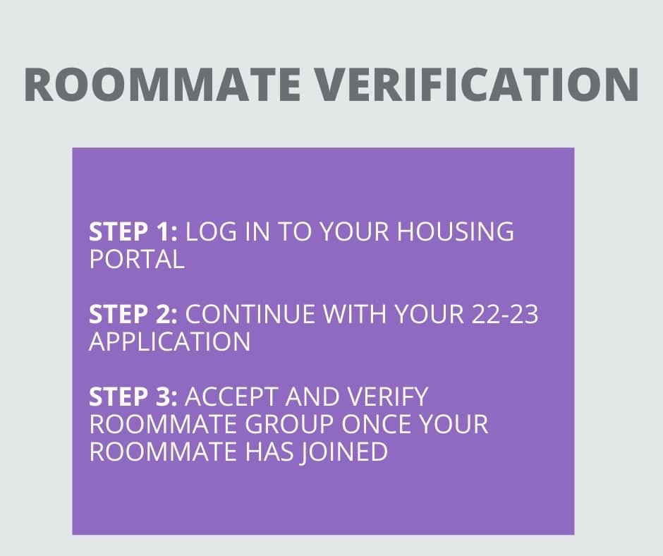 May 1 is approaching quickly - be sure to create and verify your roommate group now!

Email housing@winona.edu with any questions.

Apply for housing at winona.edu/housing/apply.…

Roommate information at winona.edu/housing/roomma…
