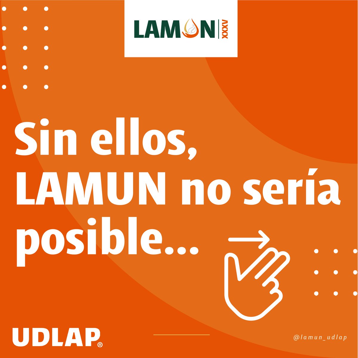 LAMUN_UDLAP's tweet photo. ¡Gracias a ellos LAMUN XXXV es posible! ✨

¡Delegaciones, ¿están listas para este 9 de noviembre?! 💚🧡

#lamun #comités #worldchange #participation #social #udlap #soyudlap #ONU #UN #cholula #puebla https://t.co/6mFnbr96TY