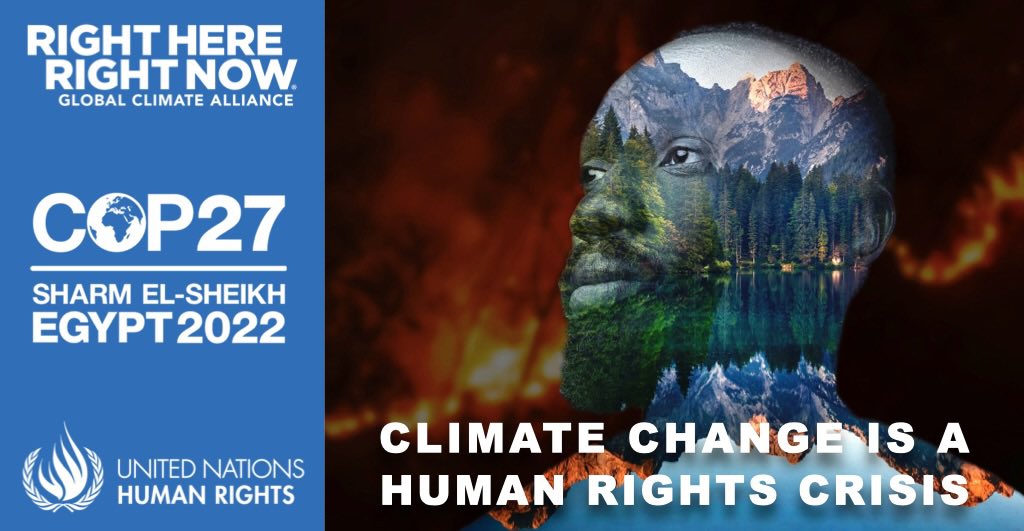 Join the @RHRN_Climate Alliance & global partner @UNHumanRights in calling for the UN Climate Change Conference @COP27P in Egypt to treat #ClimateChange as the #HumanRights crisis it is. To get involved with the #RHRNClimate Summit happening at @CUBoulder: bit.ly/3quYgl9