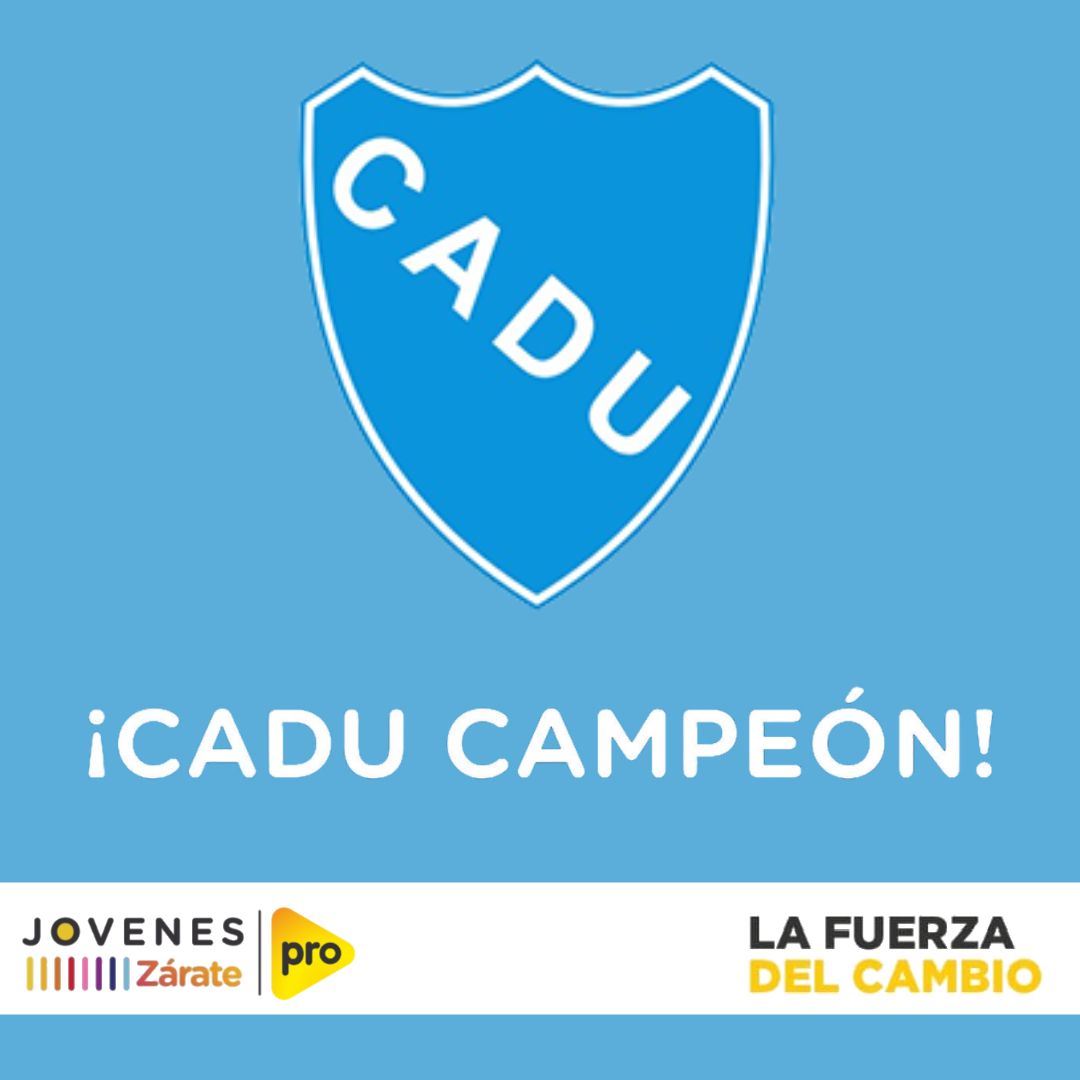JPROZarate_'s tweet photo. 🏆 ¡CADU CAMPEÓN!

💙 Queremos felicitar a jugadores, cuerpo técnico, dirigentes y a todos los hinchas y simpatizantes del equipo de nuestra Ciudad que logró un triunfo histórico que le permitió ascender por primera vez a la Primera Nacional.

🥇Salud, campeones.

@caduoficialok https://t.co/6xW5IfQ43A