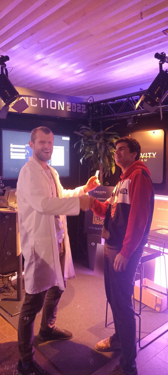 GravityTeam_co's tweet photo. And the 2nd winner of our ETH/USDT price guessing game is... Jaume L! 🥳
Congratulations on making the closest prediction! 🙌
#Junction2022 #hackthefuture @hackJunction https://t.co/lqdTP4QGec
