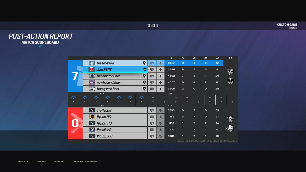 Dank <a href="/Baer_ClanR6/">Baer Clan</a> durfte ich wieder bei einem Comp Game mitmachen, :D war sehr witzig. Highlight als Video wird geschnitten :D
Danke für den witzigen Abend xD