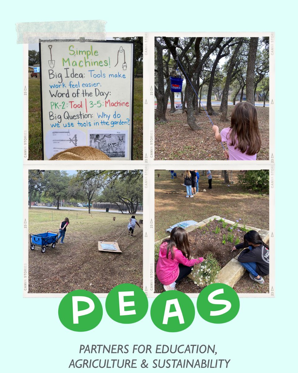 We've been having so much fun learning about how tools and simple machines can help make work easier in the garden! Students at Boone elementary experimented with sleds, pulleys, wedges, levers and more! #outdoor #gardens