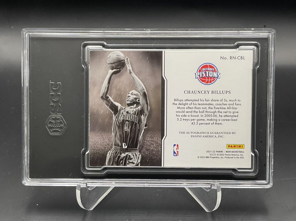 kbsports_c's tweet photo. 2021-22 Panini Noir Chauncey Billups LE /99 Reigning Nights Auto! RTs appreciated! https://t.co/JYEakV9z1S @PlusCards @BlazedRTs @sports_sell @hobbyretweeters @CardHobbyRTs @TheHobby247 #CUTL #sportscards #sportscardsforsale #thehobby #TradingCards #sportssellsales https://t.co/IGgqAplpr5