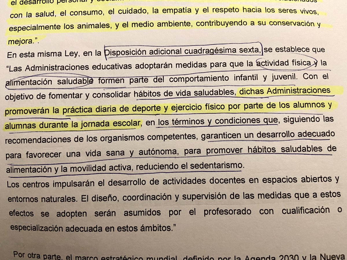 ef_calidad's tweet photo. LOMLOE Disposición adicional cuadragésimo sexta. “… las Administraciones promoverán la práctica diaria de deporte y ejercicio físico por los alumnos durante la jornada escolar…” @campuzano_mabel  @Educarm Cumplamos la ley #másEF https://t.co/ovlCnP7END
