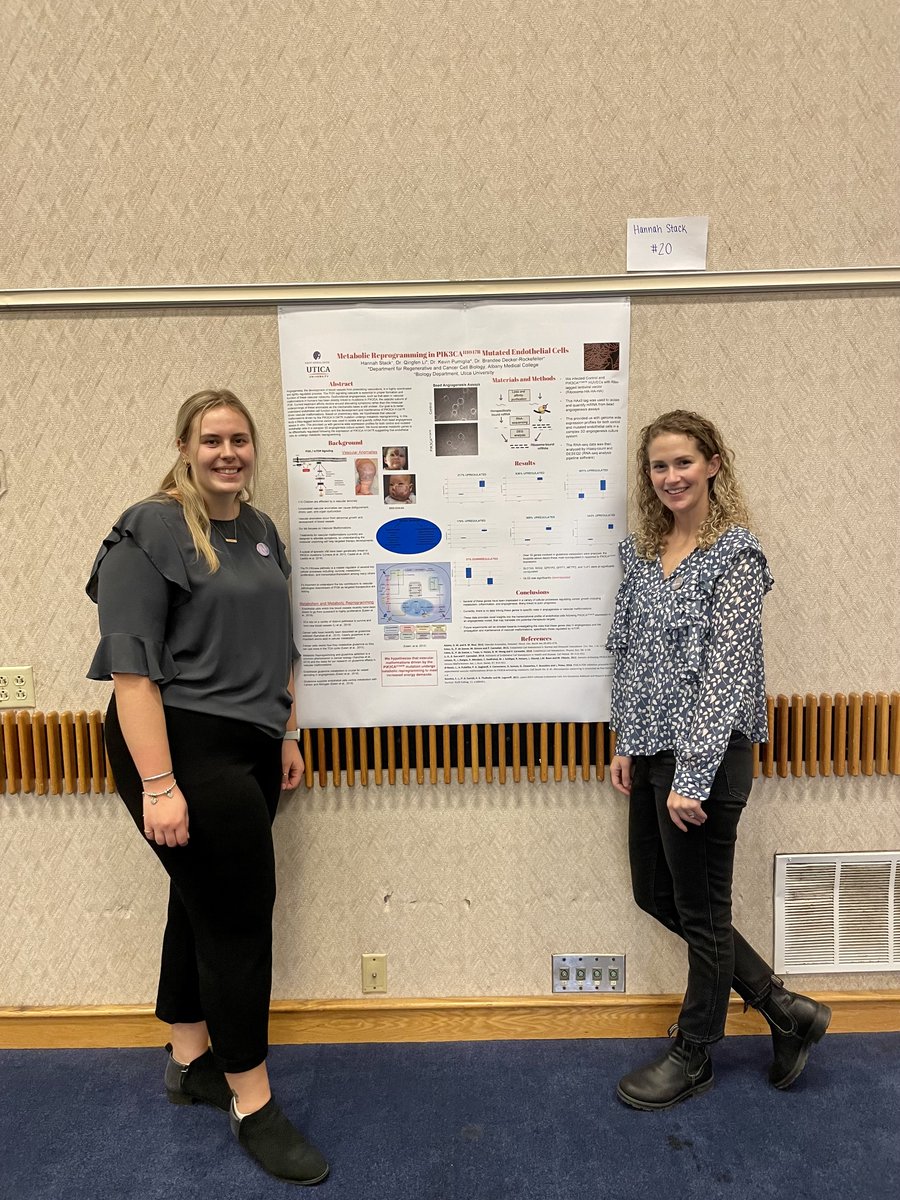 Congratulations to Biology major Hannah Stack presenting her research on vascular malformations, conducted with biology professor Dr. Brandee Rockefeller at #DBNY2022 in Ithaca, NY