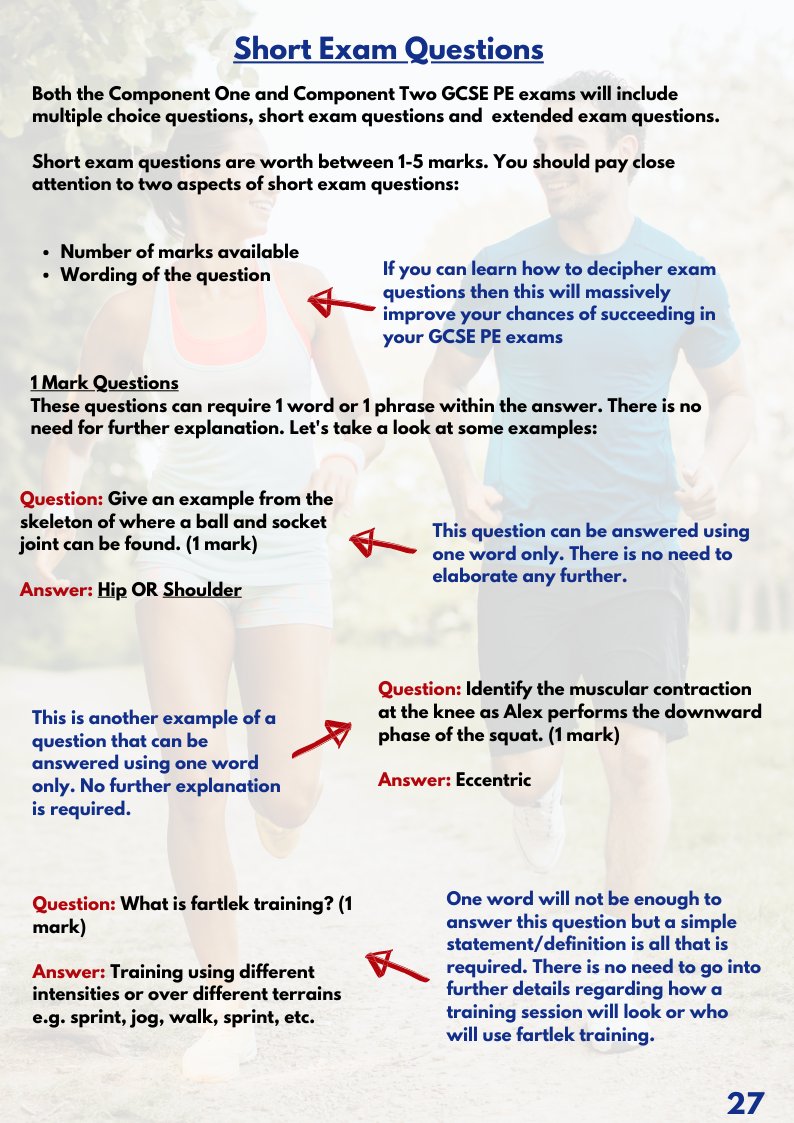 PE Classroom on Twitter "Here is how to answer short exam questions
