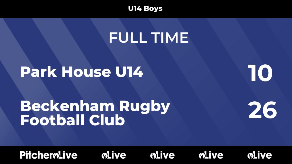 BeckenhamRFC's tweet photo. FULL TIME: Park House U14 10 - 26 Beckenham Rugby Football Club
#PARBEC #Pitchero
https://t.co/M5hw1imhGo https://t.co/pr8H6XoD8Y