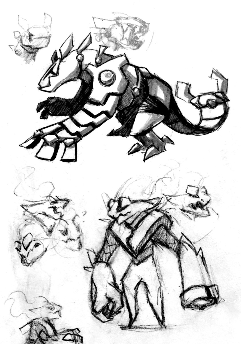 Xenareee_'s tweet photo. Fun fact: the Guardian was supposed to be quadruped at first!

Enjoy some early concepts for the main character of #Misguardian 👀

---
#indiegame #indiedev #conceptart #sketch https://t.co/upLuZFgKGb
