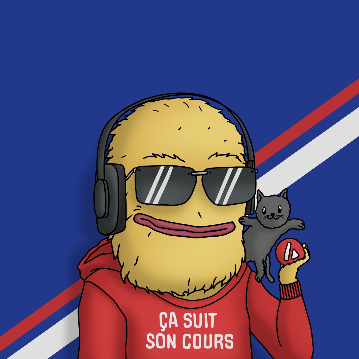 Lets play a game for this one.

How well do we know <a href="/Ahnor_Block/">Nicolas Lemaitre🔺</a>?
Two truths and one lie. Which one is the lie?

a) cat lover 
b) speaks French
c) fiancé checks his NFT portfolio

To qualify vote, like&amp; rt 
the right oopa reply will win @Sopesgal 1:1