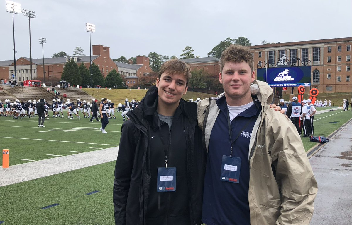 bigDubkarrh_10's tweet photo. Had a great recruiting visit yesterday at the @SamfordFootball game. Got to see a former teammate @cooper_jones14. Hope to be back soon! @RyanLolley2 @TheLab_USA @_SouthernXpress @RickyTurner19 https://t.co/DggDL4Nvjy