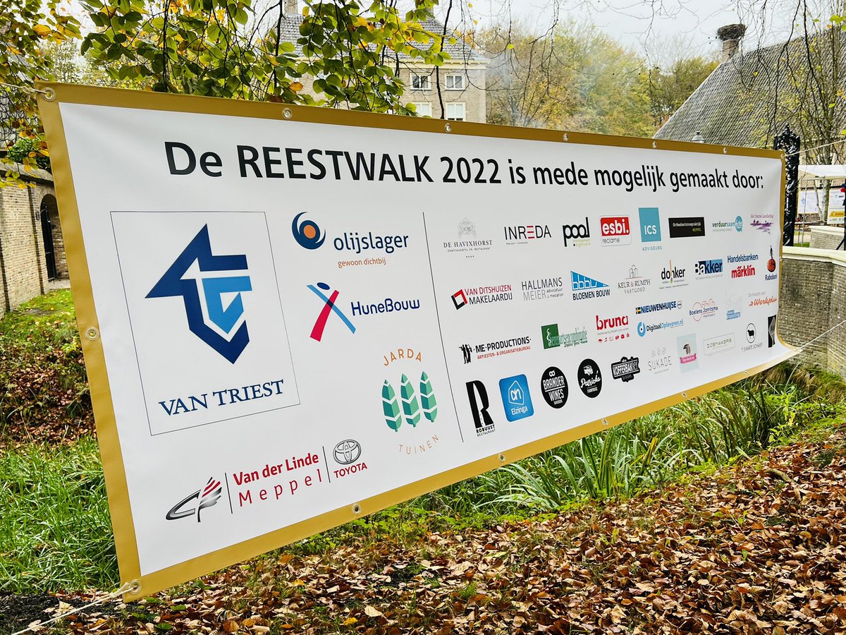 Niet alleen sponsoren, maar ook actief deelnemen. Mooie middag! Super voor elkaar! Reestwalk 2022 bedankt!