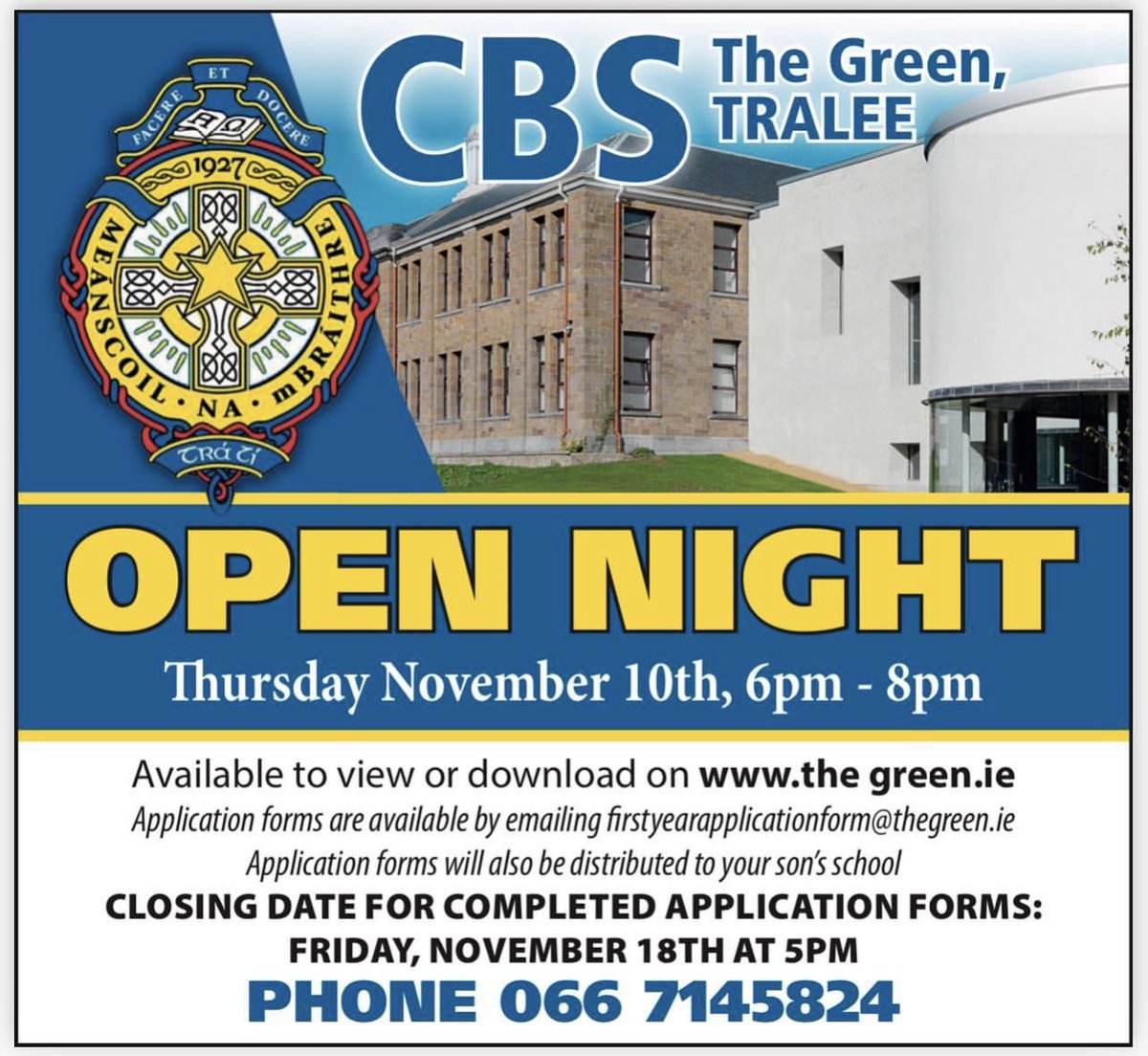 We are really looking forward to meeting all of our prospective students this Thursday November 10th at our Open Evening from 6-8pm.  Here is a taster of our tour route for the night where you will get the chance to see and experience all of our fantastic facilities