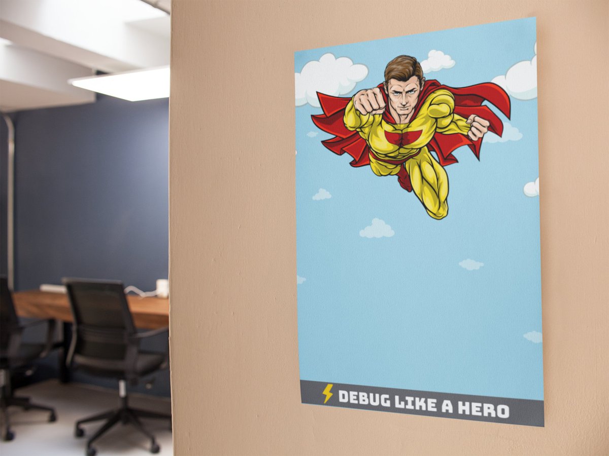 TheByteVibe's tweet image. Debug Like a Hero: A new poster is available in our shop!

bytevibe.co/products/debug…

#SoftwareEgnineering #SofwareEngineer #Developer #Programmer #Coder #SDE #DevOps #Poster #Gift #Funny #posterdesign #posters