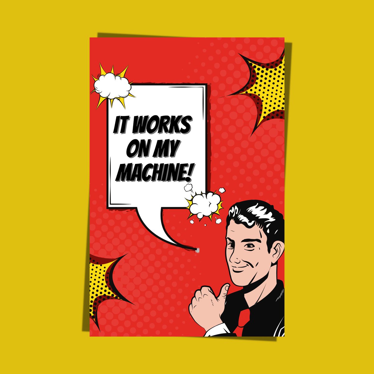 TheByteVibe's tweet image. It works on my machine: A new poster is available in our shop!

bytevibe.co/products/it-wo…

#SoftwareEgnineering #SofwareEngineer #Developer #Programmer #Coder #SDE #DevOps #Poster #Gift #Funny #posterdesign #posters