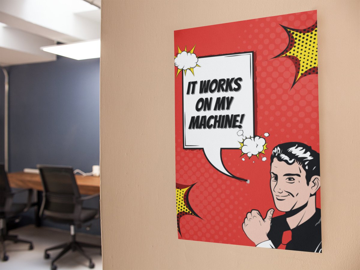 TheByteVibe's tweet image. It works on my machine: A new poster is available in our shop!

bytevibe.co/products/it-wo…

#SoftwareEgnineering #SofwareEngineer #Developer #Programmer #Coder #SDE #DevOps #Poster #Gift #Funny #posterdesign #posters