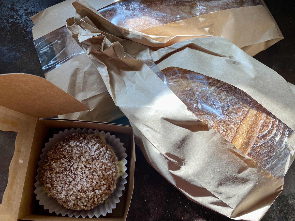 ChefKevinBelton's tweet photo. Bakery run for the week since we didn’t get there Friday.  Monica already said she’s making a pot full of one of her awesome soups, so we had to have bread. These ladies are always so wonderful and full of smiles at @celticafrenchbakery #bakeryrun #breadfortheweek #nola #cheflife https://t.co/kudYgTr8c9