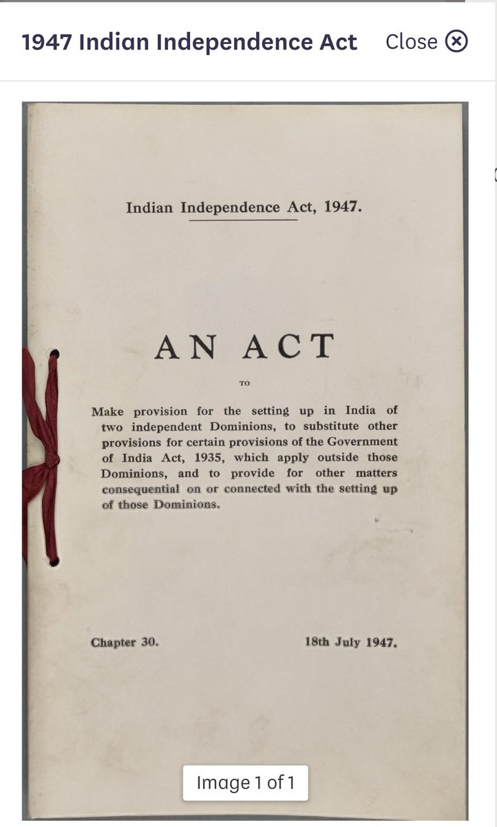 viren56002's tweet photo. @ARanganathan72 @ProfKapilKumar @JaipurDialogues Did India really  got independence on 15th August 1947? On this day, India got dominion status under British Rule. Nehru was reporting to UK PM till 1950. India Independence Act of 1947 of British Parliament also states it: https://t.co/NgLa5raB3l