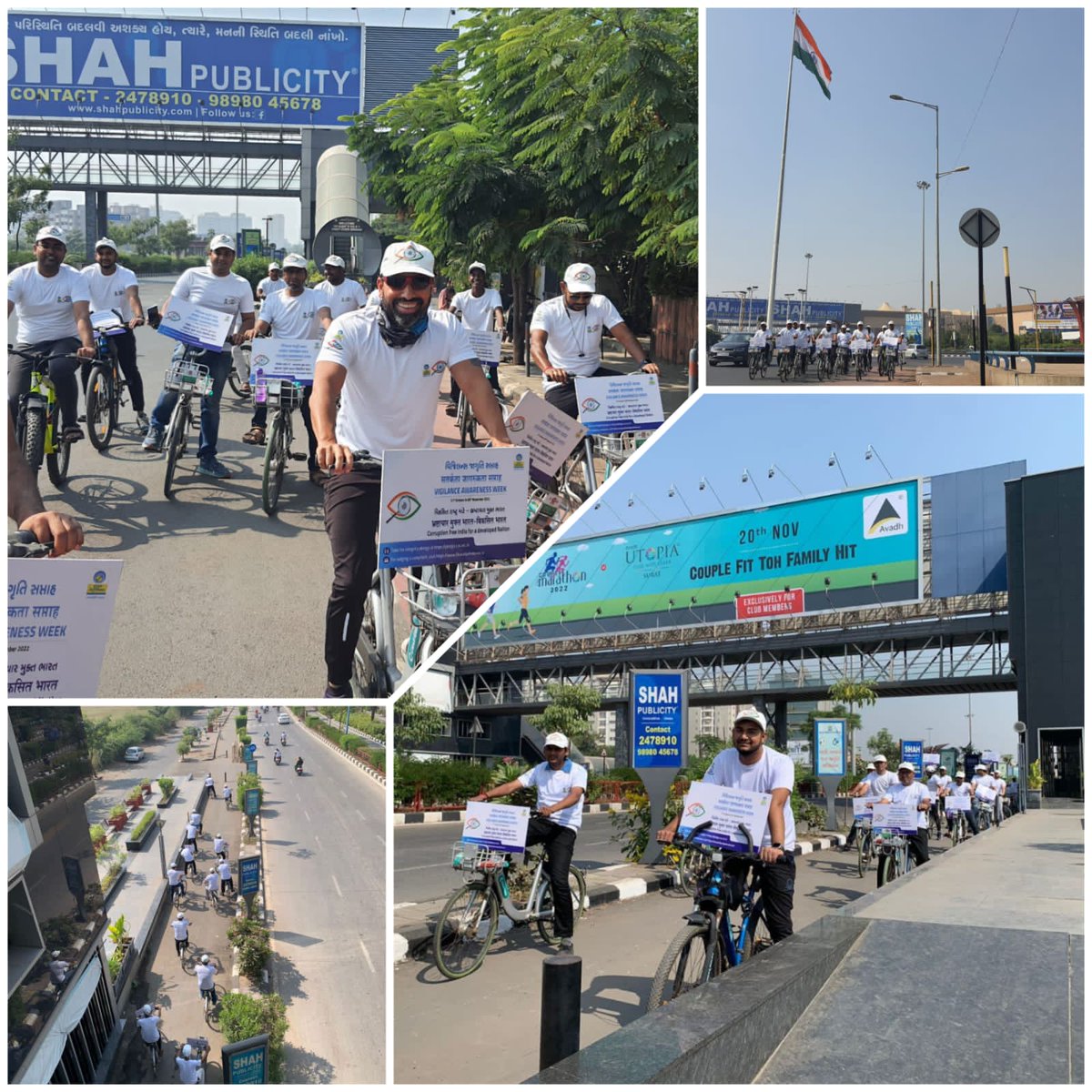 BPCLRETAILSURAT's tweet photo. In view of #VAW2022 to spread the message, a #Cyclothon was organised at Surat city. A total 50 participants #BPCL Officers, RO dealers &amp; forecourt heroes participated #VigilanceAwarenessWeek2022 
@CVOBPCL @CVCIndia @BPCLimited @BPCLRetail @BpclGujarat @kulsachin2412 @SupratimB1 https://t.co/hRRQYhCqFi