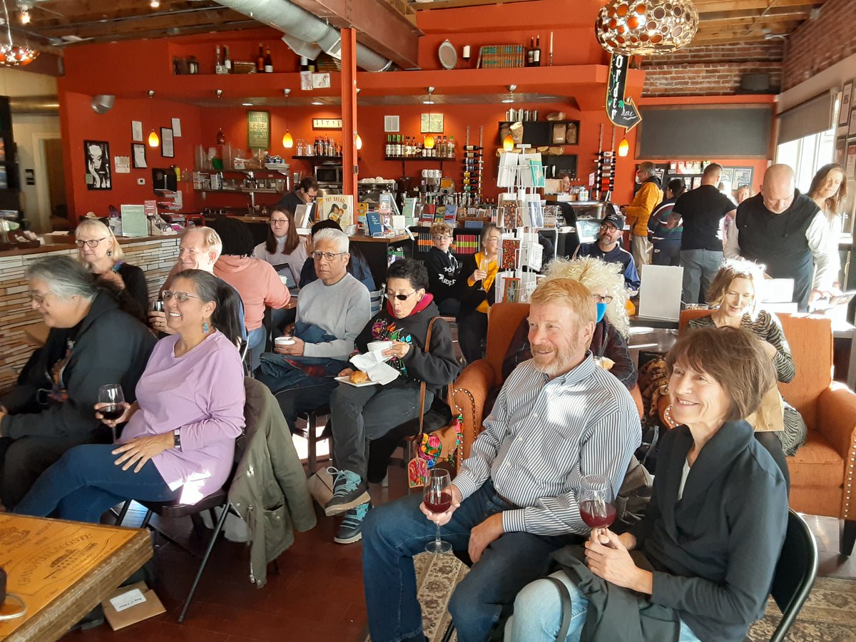 AdelanteArts's tweet photo. A good time was had by all. Great turn out for my book launch party at BookBar, Denver. #catsinquarantine https://t.co/4dIwcpc5I1