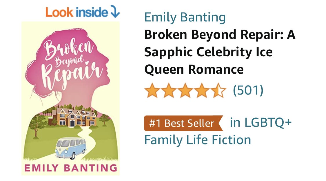 Emily_Banting's tweet photo. Thank you to everyone that has read and reviewed Broken Beyond Repair! 5 weeks after release it’s still in the top 10 on https://t.co/dT8cQ70avx and with a bestseller tag, and over 500 reviews at 4.7 ⭐️. Blown away is an understatement. https://t.co/dIuooBIb5J #lesfic #lgbtq #wlw https://t.co/MwPnO0HRBl