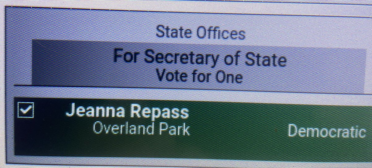 First Black Woman to run for statewide office in Kansas! Can I get HELL YEAH?! <a href="/JeannaRepass/">Jeanna K Repass</a> #VoteLikeAKansan