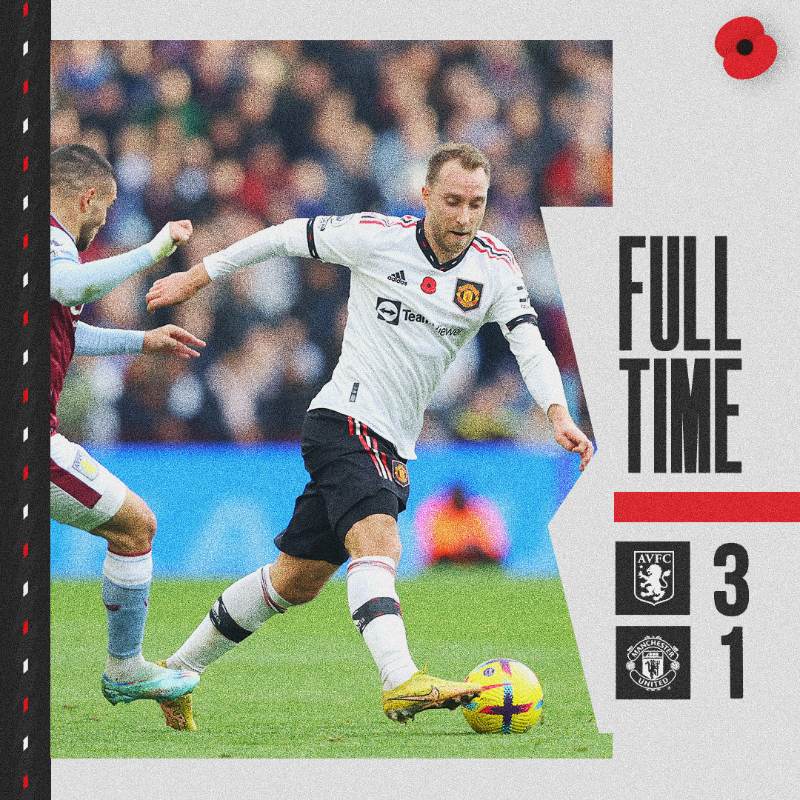 ManUtd's tweet photo. Defeat at Villa Park.

#MUFC || #AVLMUN