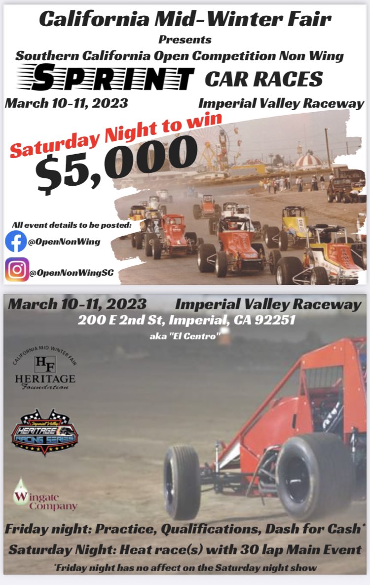 OpenCompSprints's tweet image. Sprint cars back to the Fair in 2023!