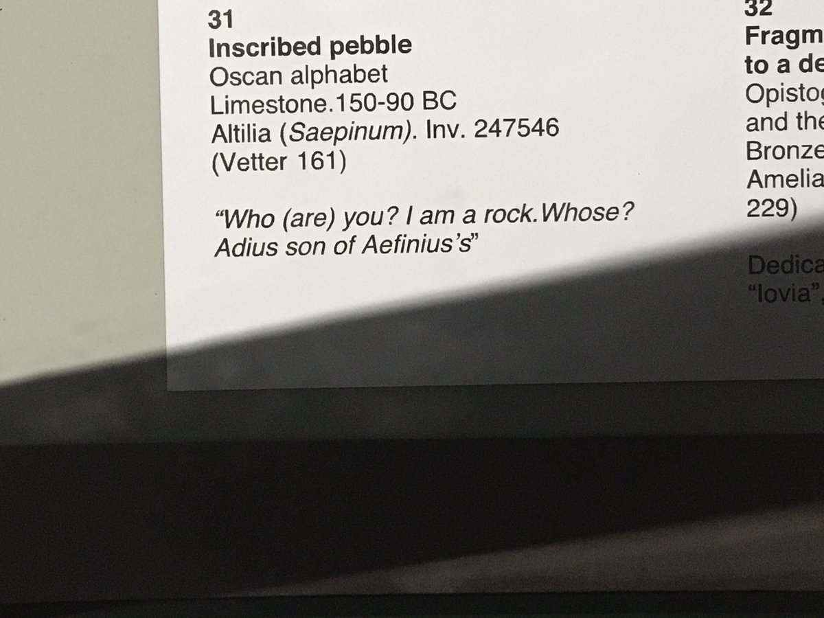 ancient_tokens's tweet image. New contender for favourite ancient inscription @MANNapoli #oscan #epigraphy
