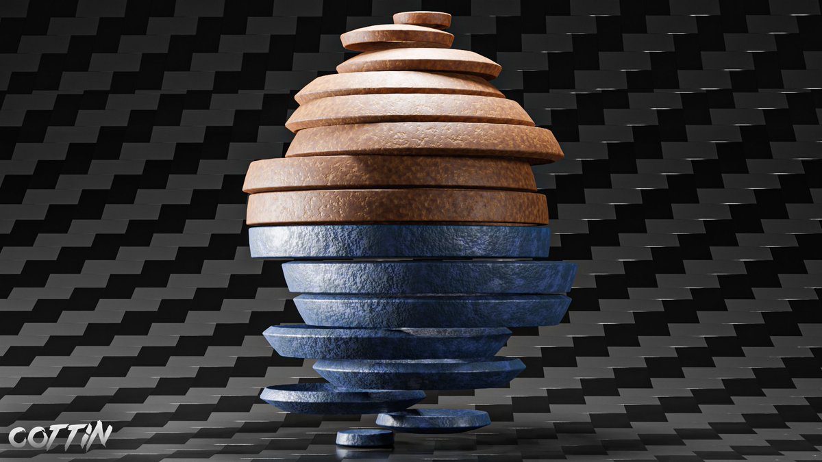 Anumlii's tweet photo. some recent abstract art (followed tutorial by Ducky3D on patreon) :]

#Blender3d #abstractart https://t.co/qh3FzqqEKy