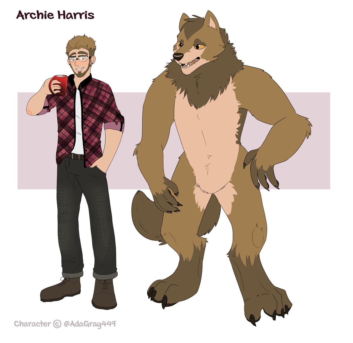 Ada_Gray449's tweet photo. Archie finally gets his own reference sheet!  Its about time lol 
#Werewolf #werewolfoc #originalcharacter #csp #CLIPSTUDIOPAINT https://t.co/zRSNf2i6p9