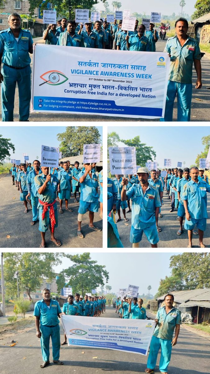 BPCLLPGKolkata's tweet photo. Walkathon was organised under BPCL Kolkata LPG Territory by M/s. Kitchen Aid at Howrah, WB by 50 nos deliverymen &amp; staff of the distributorship on the occasion of #VAW2022 #VigilenceAwarenessWeek @CVOBPCL @CVCIndia ⁦@BPCLimited⁩ https://t.co/egSwxwmneP