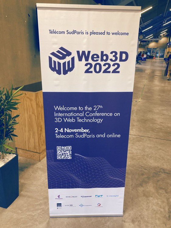 TelecomSudParis's tweet photo. [#WEB3D2022] It was really a pleasure for @TelecomSudParis @IMTFrance @IP_Paris_ to welcome the 27th International Conference on #3D Web Technology @web3D2022 sponsored by @siggraph @Web3DConsortium. @mpetit @ch_mouton @alban_s @mikezyda @IMTechfr @Poly_InsightsFR #metaverse #VR https://t.co/5CTdXuUZrD
