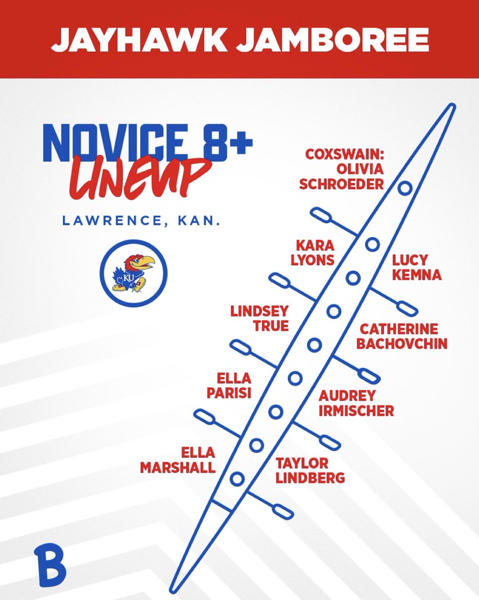 KU_Rowing's tweet photo. 𝗪𝗼𝗺𝗲𝗻’𝘀 𝗡𝗼𝘃𝗶𝗰𝗲 𝟴+ 𝗟𝗶𝗻𝗲-𝘂𝗽

⏰10 a.m.
📍Burcham Park https://t.co/k4R9TrOgba