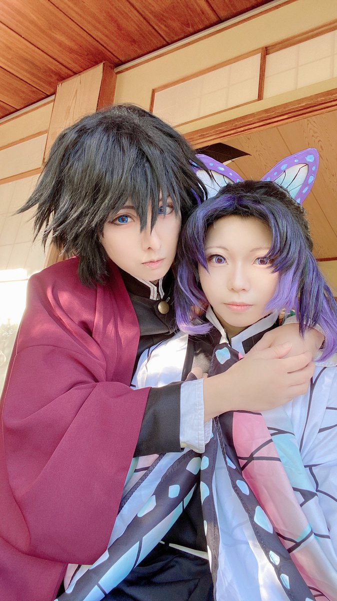 胡蝶しのぶ ,冨岡義勇 「コスプレ中の人が好きすぎてぎゆしの 」|沙来@ニイハチ南き5のイラスト