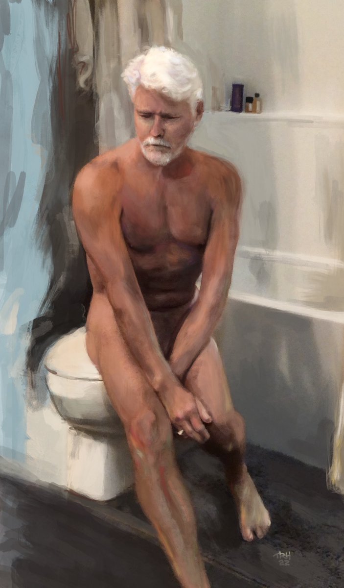 whiteheadedone's tweet photo. A long hard (harsh?) look at 67

Self portrait 2022 done in Procreate https://t.co/ufhzekIBBF