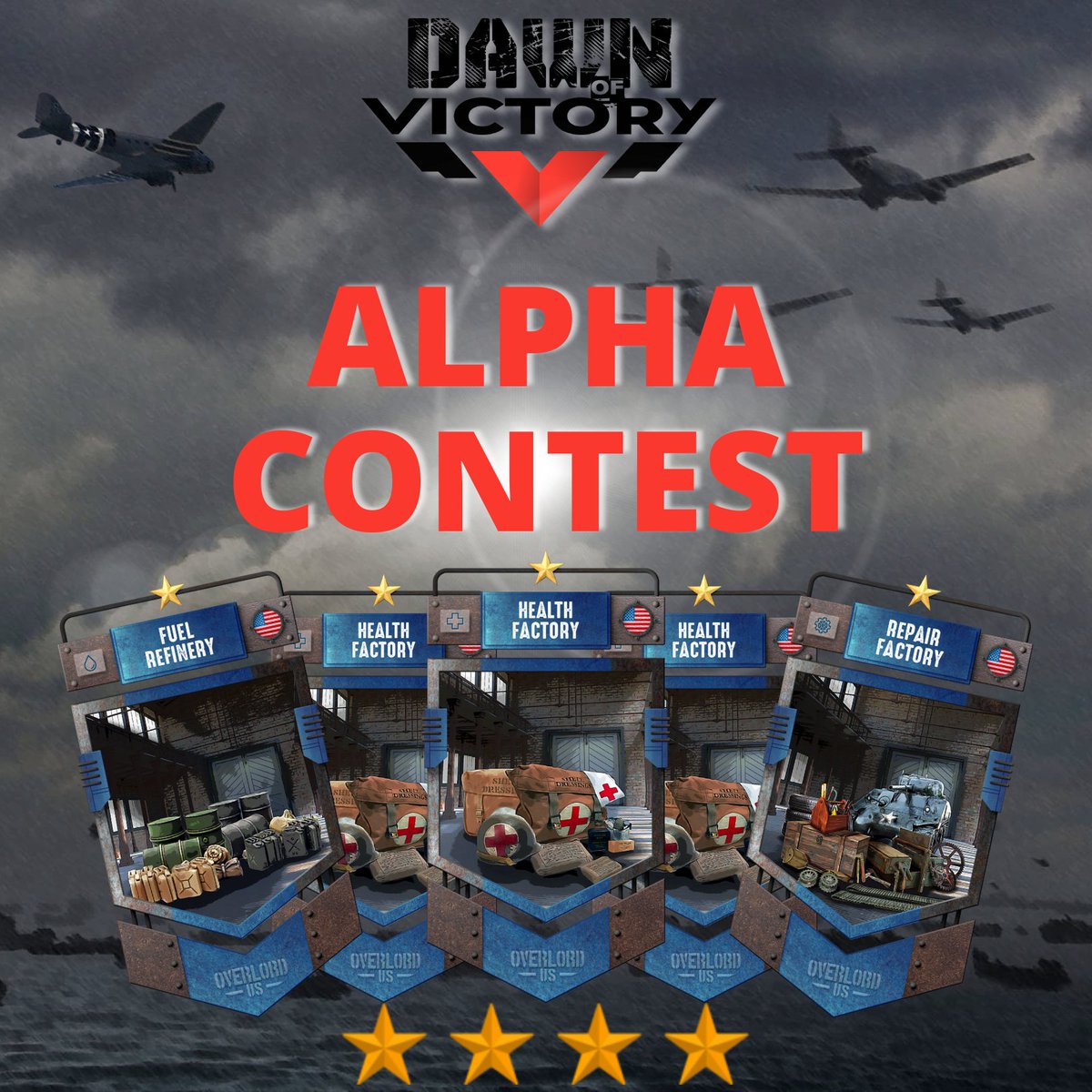⭐️ Dawn Of Victory Alpha Contest⭐️

The Closed Alpha is currently taking place thanks to Brave Fighters 🪖

🔥Soldiers, let's get ready for the Beta! 
Let's expand our Troops!

🔗 giv.gg/dov22 

⭐️ Victory depends on You!

<a href="/WAX_io/">WAX</a> <a href="/AtomicHub/">AtomicHub</a> #waxfam #P2E #Giveaway