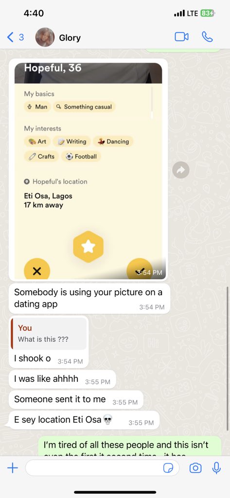 If you’re the one using my picture for whatever purpose on this site, you better go and delete it before Ogun go kee you. I am not on any dating site !