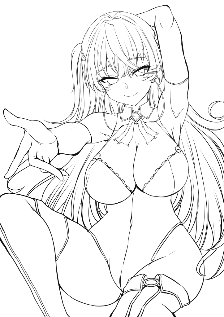 マリン船長 線画 