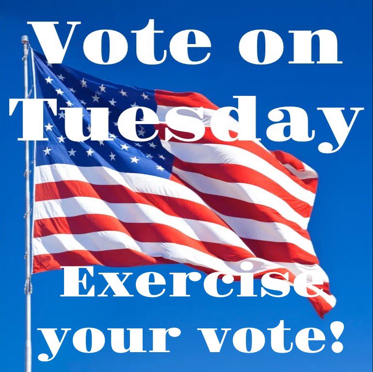 Franovik's tweet photo. Exercise your Vote this Tuesday. #vote https://t.co/aLJcGUdQEZ
