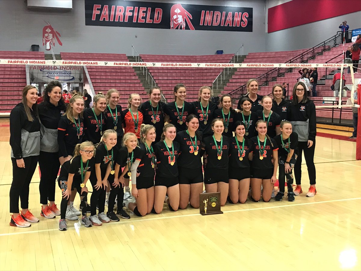 SWDistrict's tweet photo. Three teams moving on to the Final Four for Volleyball from the Southwest!  Good luck to Ursuline Academy, Badin, and Versailles!  State Semifinals are Thursday and Friday; Finals are Saturday.  WIN STATE! https://t.co/0IsdLxVb6n