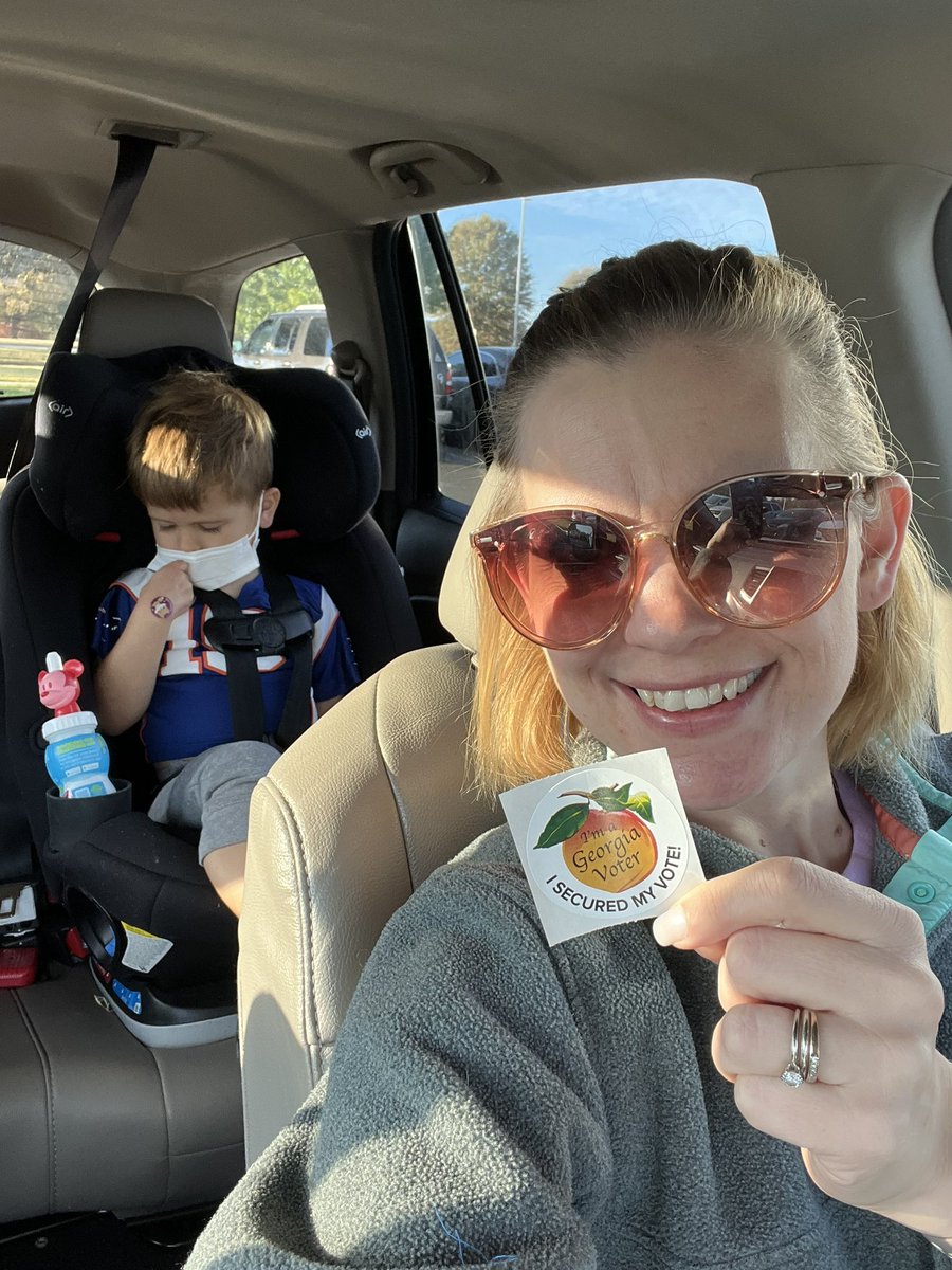 ColleenMcPinto's tweet photo. @JamesMarstersOf Voted earlier this week with a sick bubba! He was excited to push the buttons! https://t.co/gV2uPOz8GW