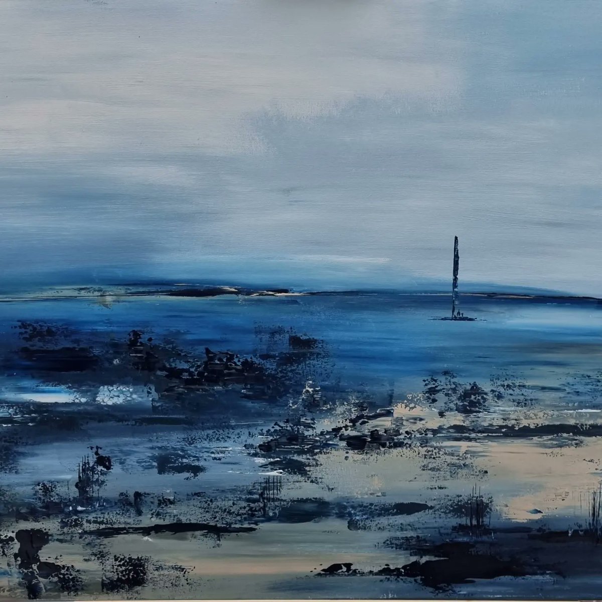 Ingrid88182796's tweet photo. Acrylique sur toile coton 60x80 cm 
Dernier détour par la mer avant la reprise... https://t.co/O2i0HXCSUh