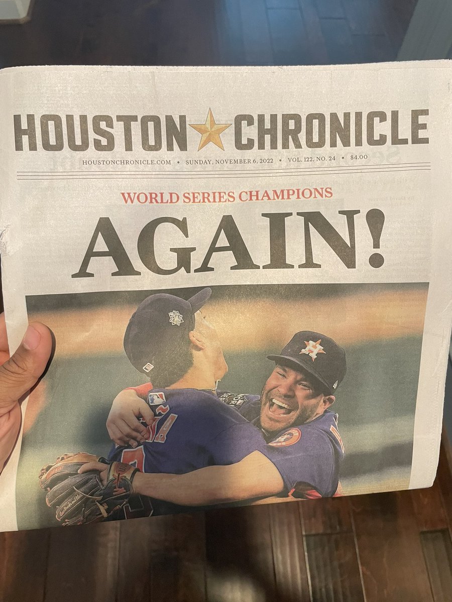 Robert Ford (@roberthford) on Twitter photo Well said, <a href="/HoustonChron/">Houston Chronicle</a> . Loving these <a href="/astros/">Houston Astros</a> ! #WorldSeries2022 #astros #stros #HoustonAstros #WorldSeries Well said, <a href="/HoustonChron/">Houston Chronicle</a> . Loving these <a href="/astros/">Houston Astros</a> ! #WorldSeries2022 #astros #stros #HoustonAstros #WorldSeries