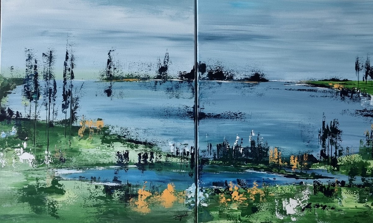 Ingrid88182796's tweet photo. Lacs et forêt de Haute-Marne 😍 Acrylique sur deux toiles coton 46x55 cm https://t.co/JYK3RqSXAd